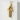 Osaka Takoyaki Pendant, gold vermeil finish, front view on stone