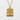Sapporo Snowflake Pendant, gold vermeil, front view on white textured surface