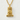 Okinawan shisa guardian pendant, gold vermeil, front view