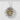 Close-up of the two-tone Japanese peace pendant showcasing the hammered silver texture and gold kanji