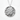 Hammered Courage Kanji Medallion Pendant, polished silver, front view on white