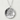 Hikari Kanji Light Pendant, polished silver finish, front view on textured background