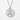 Hammered Truth Kanji Pendant, polished, front view on textured background