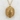 Japanese Lantern Pendant, gold vermeil, front view product photo
