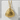 Onigiri Rice Ball Pendant, gold vermeil, front view on stone display