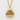 Onigiri nori wrap pendant, gold vermeil finish, front view