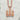 Mountain Kanji Pendant, rose plated silver, front view on stone
