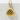 Grilled Onigiri Pendant, gold vermeil, front view on white concrete