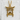 Mount Fuji Torii Pendant, gold vermeil, front view against white wall