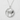 Torii Moon Pendant, polished silver, front view