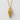 Soft Serve Ice Cream Cone Pendant, gold vermeil, front view