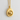 Ramen egg pendant, gold vermeil finish, angled view