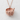 Matcha Tea Pendant in rose plated silver, front view on white