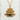 Golden Pavilion Pendant, gold vermeil, front view on stone