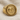 Caesar elephant coin ring, gold vermeil finish, front view on fabric