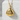 Japanese Rice Ball Onigiri Pendant, gold vermeil, front view