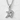 Chikara Japanese Strength Pendant, polished silver, product photo on textured background