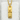 Wind Kanji Pendant in gold vermeil, front view on stone