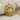 Hittite Sun Disk Pendant, gold vermeil, textured fabric product photo