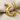 Moon Angel Pendant, gold vermeil, product view on fabric