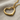 Open Heart Pendant, gold vermeil, angled product view on fabric