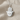 Smooth Eye Hamsa Hand Pendant, polished silver, front view with chain
