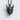 Japanese Oni Mask Pendant, black rhodium, front view