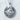 Santa Claus Medallion Pendant, polished silver finish, product photo against wall