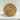 Man in the maze ring, gold vermeil, front view