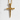 Wrapped Nail Cross Pendant, gold vermeil, front product photo
