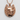 Bridled Horse Horseshoe Pendant, rose gold, product photo on white stone background