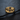 Sapphire Crater Ring, gold plated, front view on slate surface