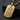 Masonic Dog Tag Pendant, gold vermeil, angled front view on slate base