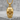 Memento Mori Masonic Skull Pendant, gold vermeil, front view on stone