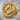 Twisted Rope Masonic Lapel Pin, gold vermeil finish, front-facing product view