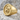 Shriner Masonic Ring, gold vermeil, angled view on stone
