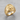 Masonic Flame Ring, gold vermeil, angled studio view on stone