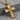 Crossed Swords Knight Templar Pendant, gold vermeil, angled product photo on stone