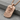 Memento Mori Dog Tag Pendant, rose gold, angled view on stone