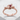 Hades Persephone Ring, rose plated silver finish, front product view