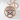 Moonstone Pentacle Pendant, rose gold, front view on display block