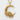 Crescent Moon Moth Pendant, gold vermeil, front view on white background