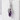 Amethyst Dragon Claw Pendant, polished silver, front view