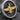 Winged bull faravahar signet ring, oxidized, close-up of central emblem on rock surface