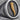 Italian Horn Ring, oxidized, close-up of crown and relief