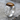 Scottish Rite Eagle Gemstone Ring, polished silver, side view on stone surface