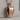 Melting Clock Pendant, rose gold on wood block