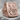 Saints Peter and Paul ring, rose gold plated, angled front view on stone