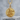 Archangel Michael Vanquishing Satan Pendant, gold vermeil, front view on stone
