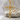 Timber crucifix pendant in gold vermeil, front view on stone